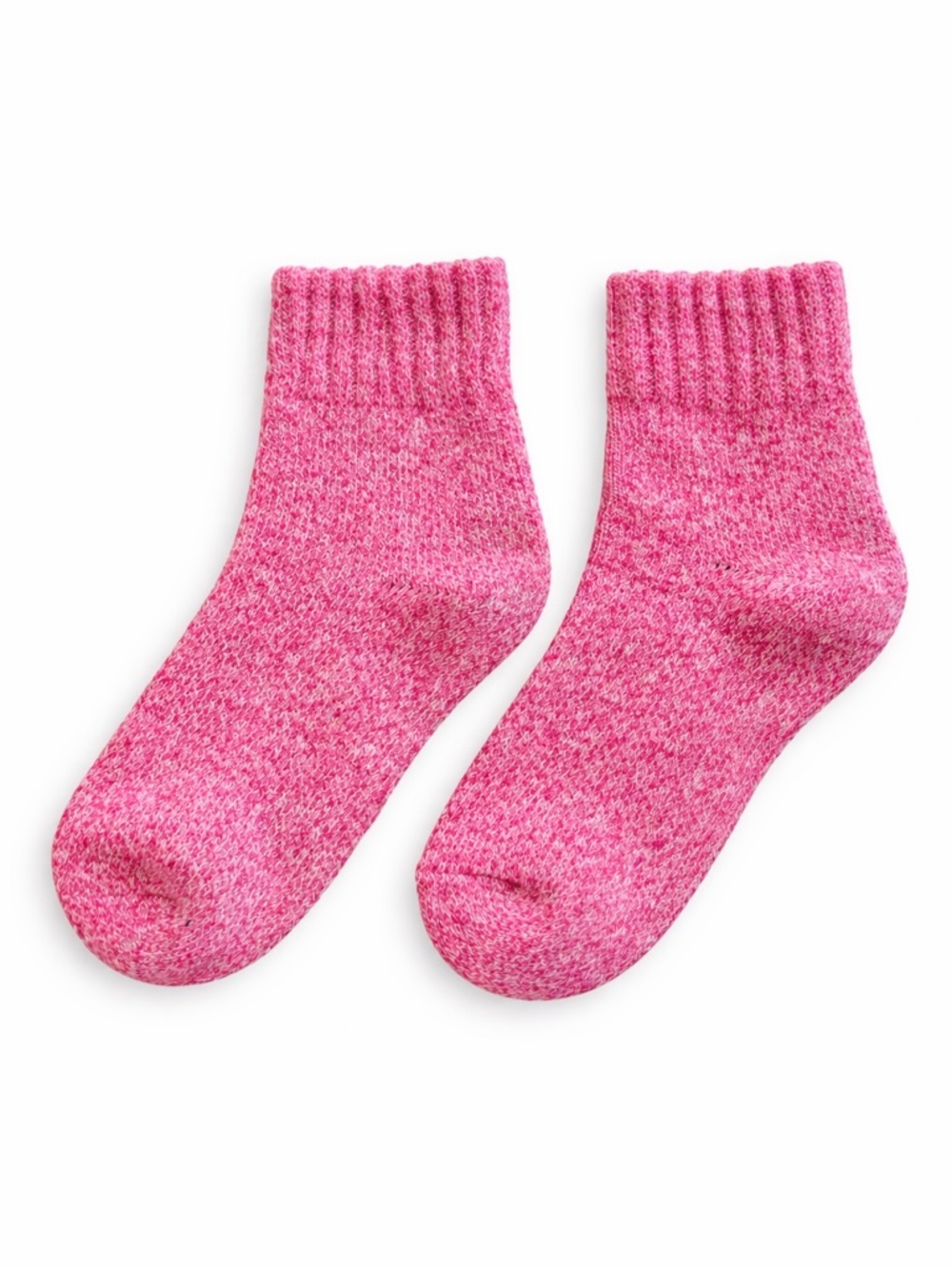 Heather Pink Crew Socks